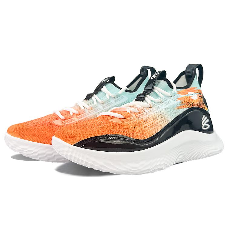 Under Armour Кроссовки Curry 8 Амортизация Устойчивость к истиранию Дышащие Амортизация Устойчивость к истиранию Дышащие Средняя высота 3024785-111(Команда40-)