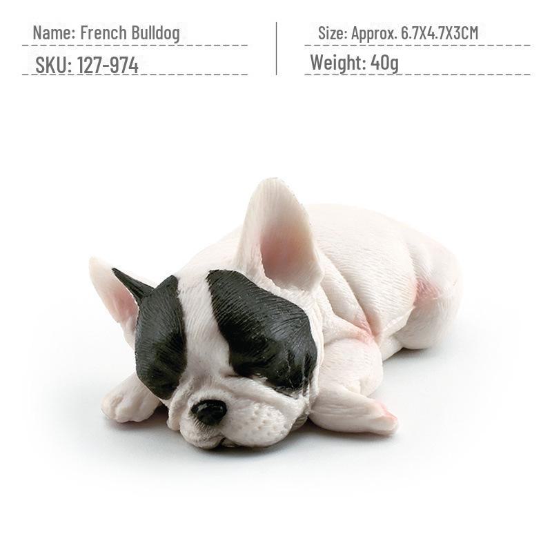 Cross-border Sleeping French Bulldog & Shiba Inu Model: Children's Fun Pet Dog Desktop Decor Ornament