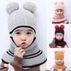 Winter Warm Windproof Cartoon Balaclava Hat Neck Face Guard Baby Beanie Hat Children Knitted  Cap