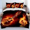 3D Classical Guitar Electric Guitar Comforter Bedding Set,Duvet Cover Bed Set Quilt Cover Pillowcase,King Queen Size Bedding Set
