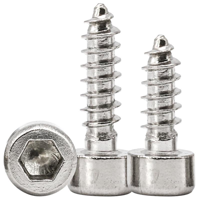 HA8.8 Никелированный цилиндрический саморез с шестигранным углублением под ключ для аудиотехники — чашеобразная головка, размеры M2–M5.