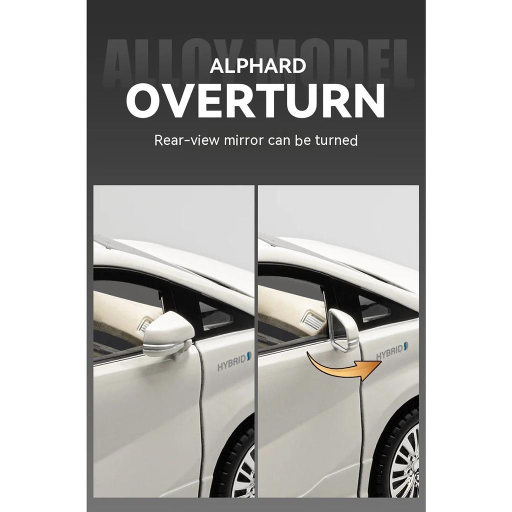 Модель автомобиля Toyota Alphard Alloy в масштабе 1/18 — высокодетализированная коллекционная модель — идеально подходит для демонстрации, декора офиса, подарка