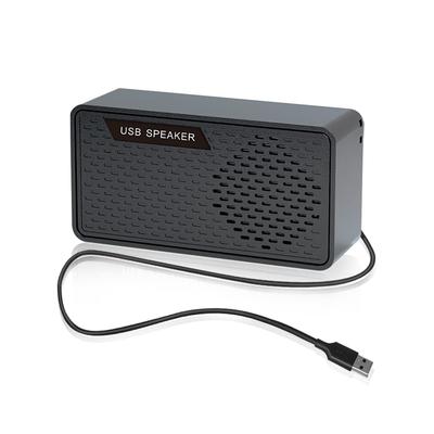 Компактный USB-динамик для ПК для ноутбуков и компьютеров, USB-подключение, проводной, питание от USB [один басовый диффузор, один динамик]