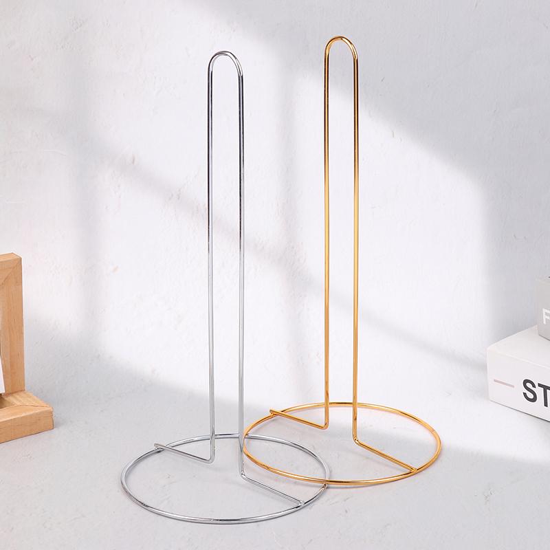1Pc Iron Kitchen Roll Paper Towel Holder Bathroom Paper Towel Holder Dining Table Vertical Napkin Holder Kitchen Storage Rack