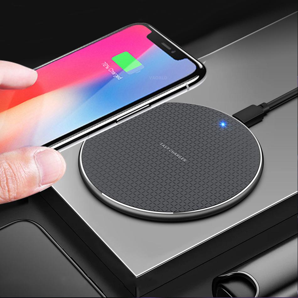 VAORLO Беспроводное зарядное устройство 20 Вт 15 Вт для быстрой зарядки iPhone 11 Xs Max X XR 8 Plus, панель для быстрой зарядки для Samsung Note 9 Note 8 S10 Plus