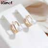 Kinel Stud Earrings For Women Gold Color Bride Wedding Jewelry