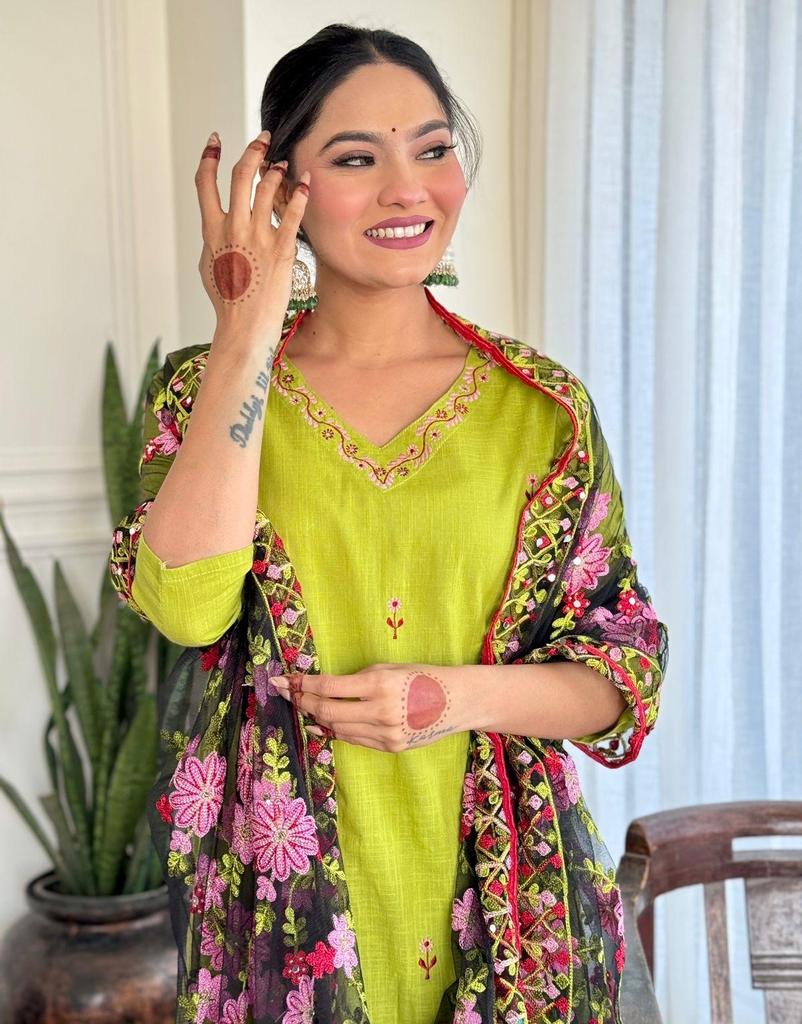 Женский дизайнерский комплект курта брюки дупатта индийский Болливуд топ туника курти сальвар костюм платье