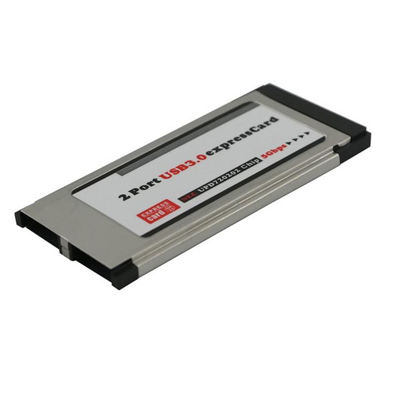Адаптер PCI Express для USB 3.0 Dual 2 Ports Pci-E Express Card для 34-миллиметрового слота Expresscard Converter 5 Гбит/с PCMCIA Laptop P