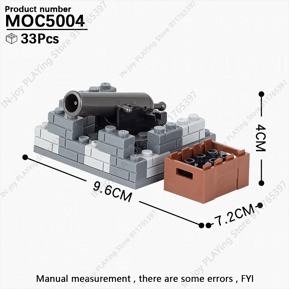 MOOXI Имитация военной войны Строительные блоки Вторая мировая война Руины поля боя Артиллерийская пушка Модель MOC Кирпичи Набор для взрослых Игрушка для мальчиков