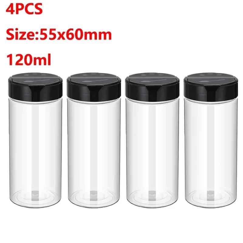 12/4/1 шт. Прозрачная бутылка для специй для кухни, контейнер для приправ, пластиковые банки для приправ, коробка для приправ, кухонные принадлежности