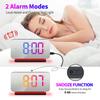Dynamic RGB Digital Alarm Clock With Mood Light 2 Alarm Mode 6 Levels Brightness 12/24H 2 Output Charging Port Snooze LED Clock