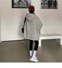 Новая серая толстовка с капюшоном и застежкой-молнией для женщин – Весенняя мода