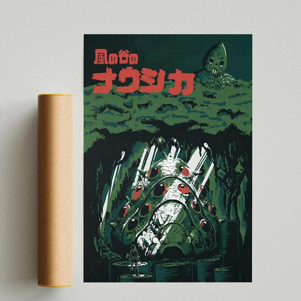 Поп-аниме-фигурка Хаяо Миядзаки/Patlabor/Тоторо, постер в стиле манга, эстетическое настенное искусство, домашний декор для детей в стиле каваи, винтажный принт на холсте