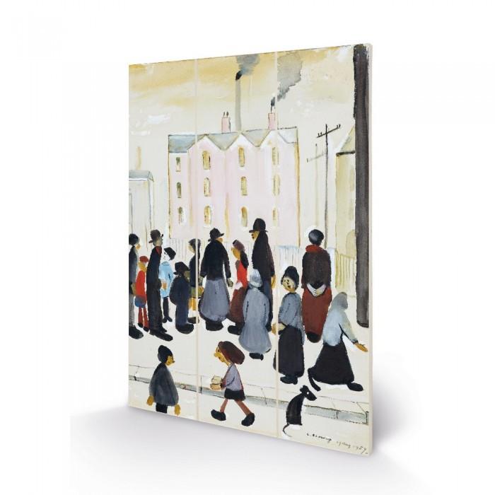 Л.С.. Лоури Группа людей 1959 Деревянная печать