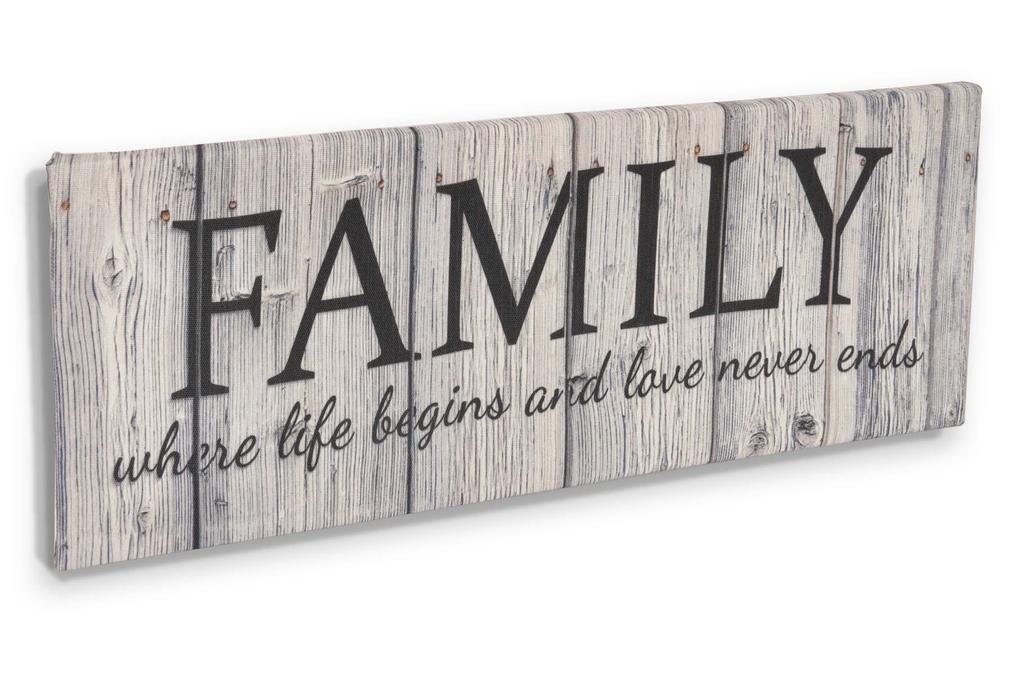 Inkdotpot Stretched Canvas Quotes Wall Art Decor, Family Where Life Begins And Love Never Ends Wall Decor-twoRustic Wall Art Sign