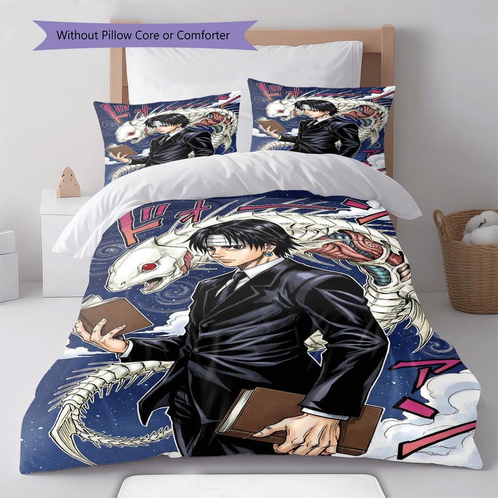 Hunter x Hunter Bedding Set Anime Duvet Cover Polyester Soft Comforter Cover Twin Full Queen King -QJY