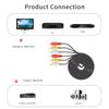 3 x Phono Male 3RCA AV Cable High-Fidelity Signal Audio/Video Splitter  for TV DVD TVPLUS Cable