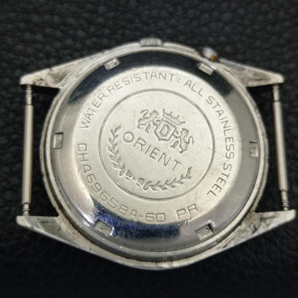 АВТОМАТИЧЕСКИЕ 46943 ВИНТАЖНЫЕ ORIENT CRYSTAL ЯПОНИЯ МУЖСКИЕ ОРИГИНАЛЬНЫЙ ЦИФЕРБЛАТ ЧАСЫ a701888-5