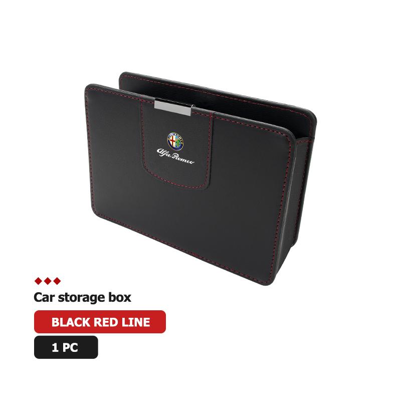 PU Leather Car Seat Side Door Storage Box Phone Pocket Pouch For Alfa Romeo 159 Giulietta Giulia 147 Mito 156 159 166 GT Stelvio