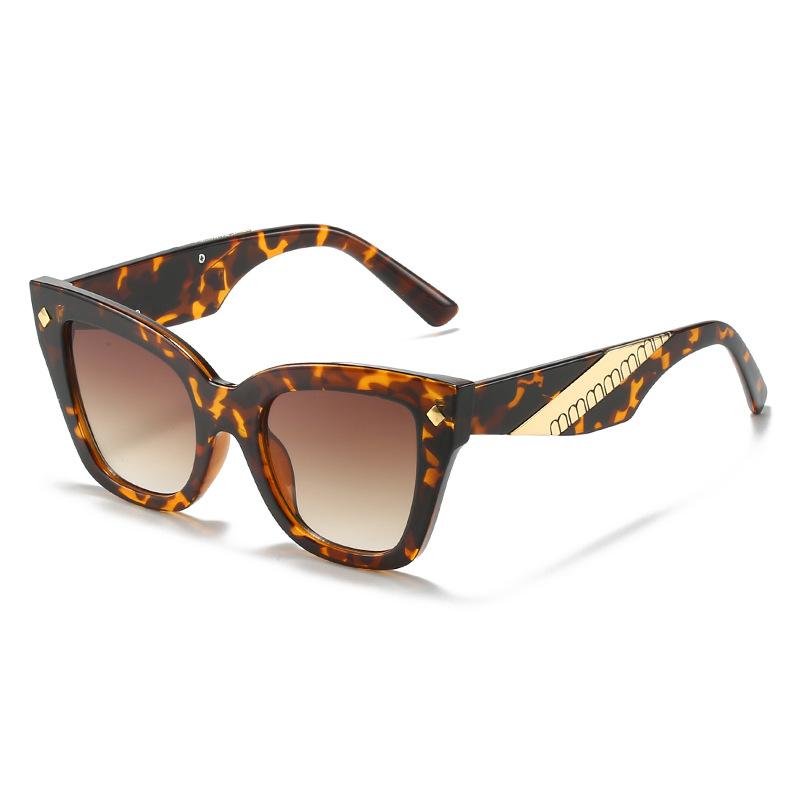 New sunglasses, European and American retro cat eye sunglasses for women, fashionable large-frame sunglasses are directly supplied.