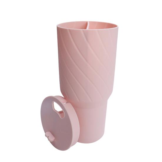 Silicone Cup Liner 2-in-1 Separator for 2 Drinks In 1 Cup Food Grade Silicone Cup Divider Compatible with 40 Oz Cups Reusable Drink Separator