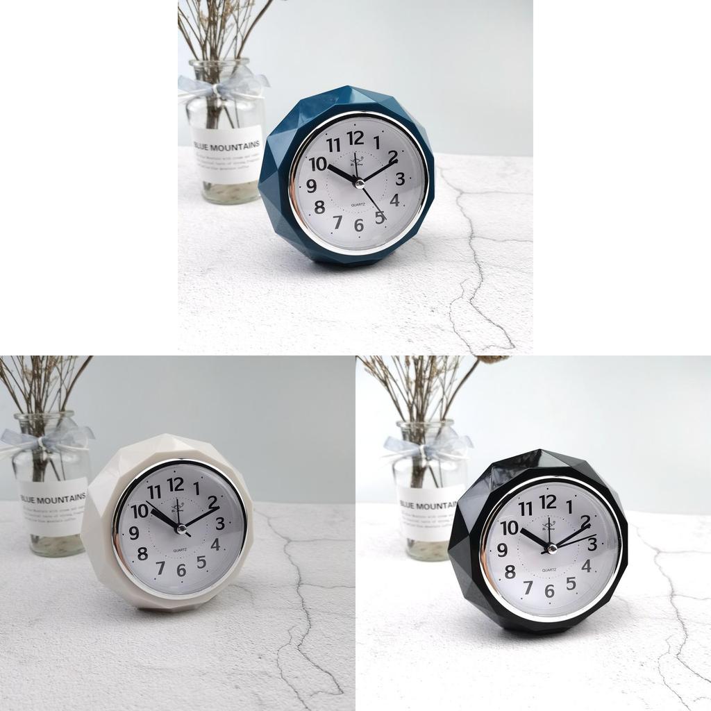 Modern Quartz Alarm Clock With Scan Sweep Movement And Decorative Design For Bedroom Use