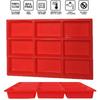 9 Cavity Rectangular Silicone Cake Molds for Baking Enthusiasts Space Saving Design Easy Releases Perfect Dessert