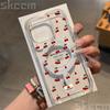 For Magsafe Wireless Charger Case For Samsung Galaxy S25 S24 S23 Ultra S22 Plus S21 FE S20 Cute Cherry Print Phone Cover