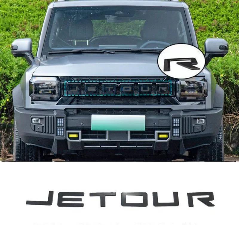 For Chery Jetour T2 Front Rear Logo emblem Black Sticker Shining Styling 1pc HH2