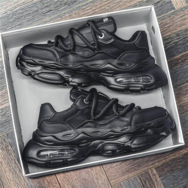 Putian Men's Shoes Summer Breathable Mesh Sports Shoes Teenagers Advanced Sense Ruffian Handsome Dad Shoes Heightening Casual White Shoes