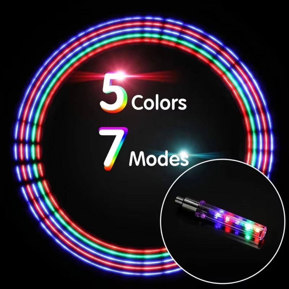 2PCS Multicolor Bike Wheel LED Lights Plastic Bicycle Tire Lamp New Valve Stem Caps Outdoor