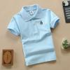 Girls and Boys 1-16 Years Old Short-sleeved T-shirt Big Children's Spring and Summer White Polo Shirt Performance T-shirt Solid Color