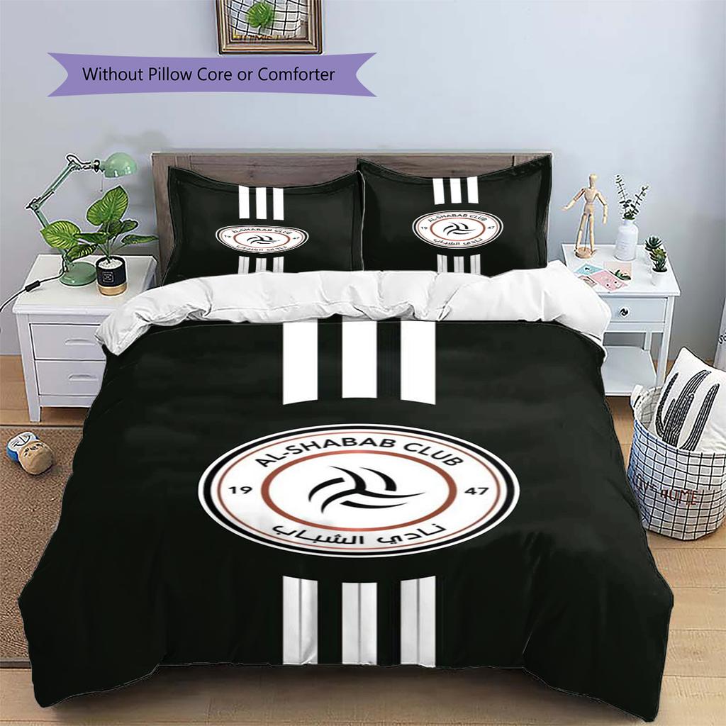 Al Shabab Club Pattern Bedding Set Quilt Cover Pillowcase Home Decor Gift (1 * duvet cover + 2 * pillowcase, without core)