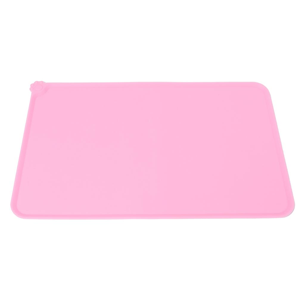 Коврик для корма для домашних животных силиконовый водонепроницаемый нескользящий коврик под миску для питья и кормления подложка для собаки кошки(красный )