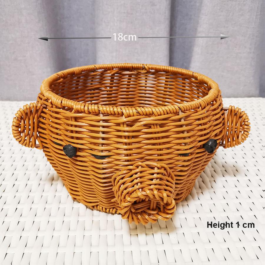 Корзина для хранения Фруктовница Полка для журнального столика в гостиной Креативная Современная Домашняя Пластиковые Плетеные Корзины Настольные Декоративные