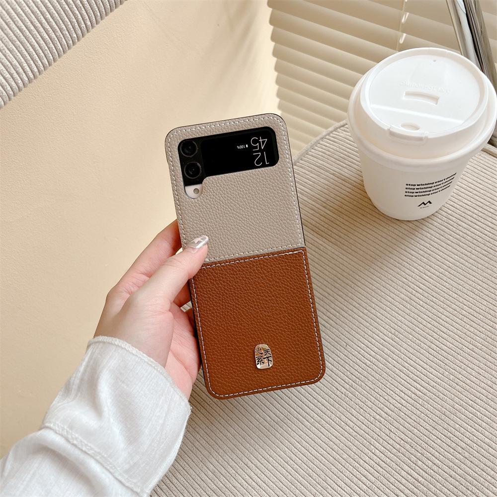 2023 чехол с рисунком личи для Samsung Galaxy Z Flip 4 3 5g, модный противоударный чехол из Южной Кореи, противоударные чехлы для Flip3 Flip4