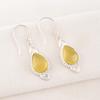 Yellow Cat's Eye 925 925 Solid Sterling Silver Earrings, Handmade Gemstone Earrings Jewelry, Gifts For Wife Brand New Earrings