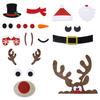 1 Set Festive Christmas Window Stickers Large Holiday Felt Cloth Clings Decor Eye Catching Window Wall Decorations