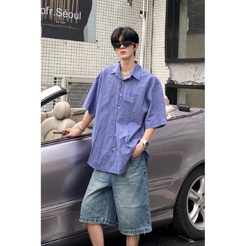 2024 Letter Long Sleeved Shirt Japanese Hong Kong Style Ins Loose Shirt Men'S Summer Trend Versatile Casual Jacket