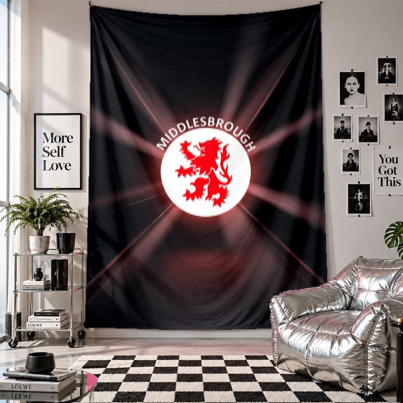 Middlesbrough FC Wall Tapestry Home Decor Wall Hanging Cloth for Bedroom Living Room Background