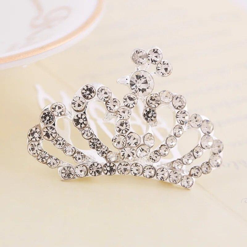 Детские блестящие диадемы с 3D короной, повязки для волос для девочек, сверкающие праздничные заколки принцессы для волос, головные уборы для девочек, детские аксессуары для волос