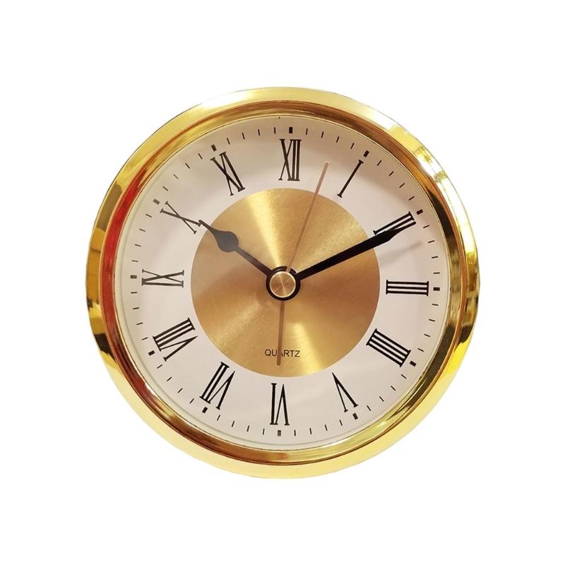Stylish 89mm / 3.5in Round Clock Insert with Roman Numeral Clear Sleeves Clock for Office Display and Gift