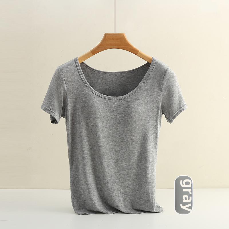 Женский модальный жилет с короткими рукавами, тонкий, большого размера, узкие чашечки