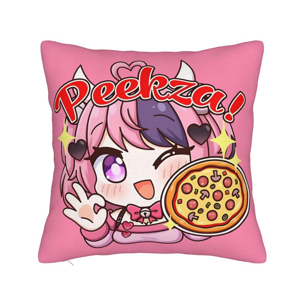 Чехол на подушку Ironmouse Неоновое Сердце с Дьяволом Квадратный Милая Vtuber Девушка Декор Подушки Чехол для Дома 45X45См