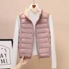 Новый жилет легкий пуховый жилет женский большого размера воротник-стойка тонкая бесшовная интегрированная легкая куртка пуховик подкладка
