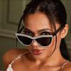 Trendy Retro Style Street Photography Punk Sunglasses Women'S Personality Diamond Sunglasses Hot Selling