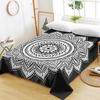 Богемный Мандала Простыня Boho Стиль Плоская Простыня Цветное Этническое Ретро Цветочный Постельное Белье Женское Кинг Квин Полиэстер Простыня