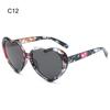 Солнцезащитные очки ярких цветов в форме сердца для вечеринок, пляжные солнцезащитные очки в форме любви для женщин