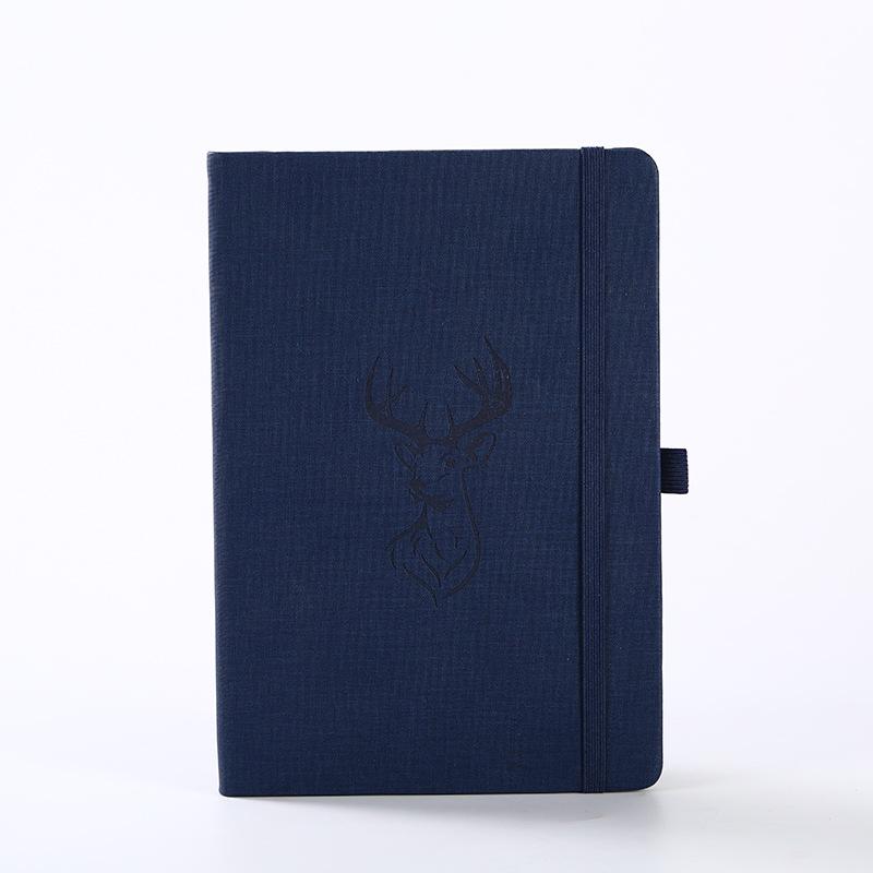 Customizable A5 Imitation Leather Diary with Simple Creative Pattern and Strap