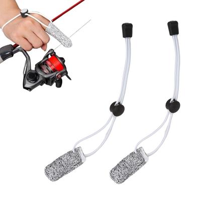 Набор из 2 перчаток для рыбалки на один палец с устойчивыми к порезам защитными напальчниками, нескользящие, регулируемые, дышащие, надежная защита, портативные, для заброса